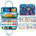 Filcowa tablica manipulacyjna sensoryczna walizka Montessori Dino edukacyjna