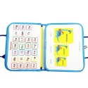 Filcowa tablica manipulacyjna sensoryczna walizka Montessori Dino edukacyjna