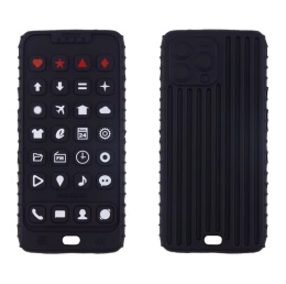 Czarny Gryzak Silikonowy Telefon Smartfon Sensoryczny Komórka BPA Free