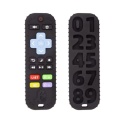Czarny gryzak Silikonowy Pilot TV Sensoryczny Montessori – Miękki Bez BPA