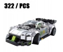 KLOCKI KONSTRUKCYJNE AUTO SPORTOWE BIAŁY SAMOCHÓD DIY MINI BLOCKS