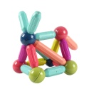 Klocki Magnetyczne Duże Magnetic Sticks Edukacyjne Pałeczki Kulki 64 el